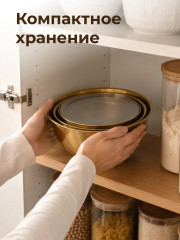 Набор посуды из нержавеющей стали с крышками - Фото 5
