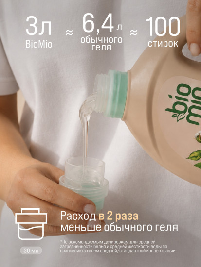 BioMio. BIO-LAUNDRY GEL Colors&Whites Экологичный универсальный гель для стирки белого и цветного белья с экстрактом хлопка. Без запаха