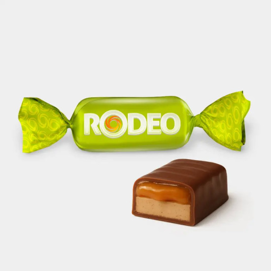 Конфеты шоколадные с мягкой карамелью и нежной нугой «Rodeo»