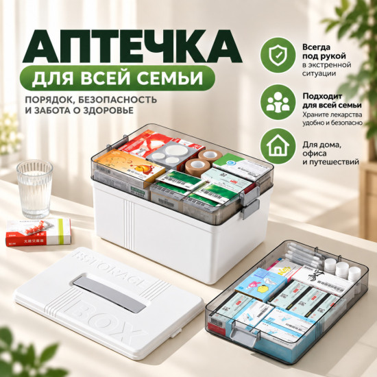 Аптечка органайзер с отделениями