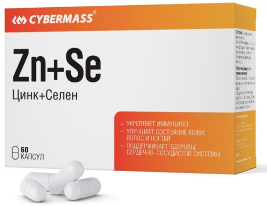 Цинк Селен 300 мг, 60 шт Zinc Selenium 300 mg, 60 count