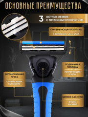 Бритвенный станок многоразовый с 36 сменными лезвиями - Фото 6