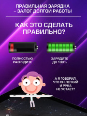 Стилус активный для телефона и планшета белый - Фото 2