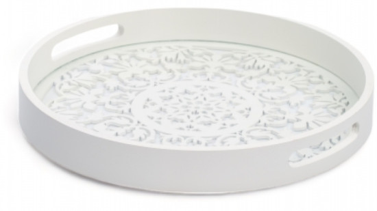 Поднос круглый WHITE LACE