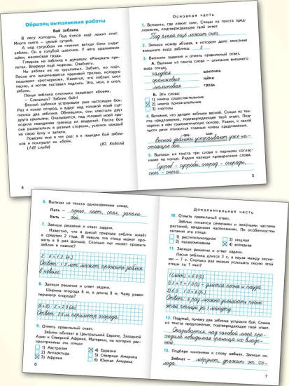 Итоговые комплексные работы. 3 класс