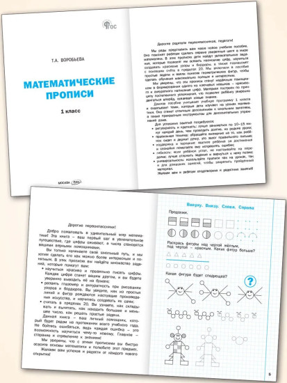 Математические прописи. 1 класс