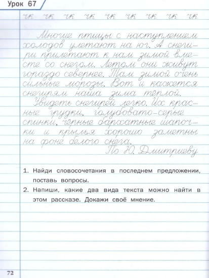 Тренажёр по чистописанию и развитию речи. 4 класс