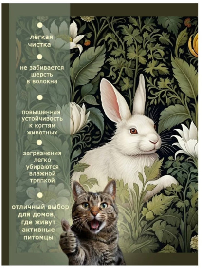 Декоративная подушка «Белый кролик»