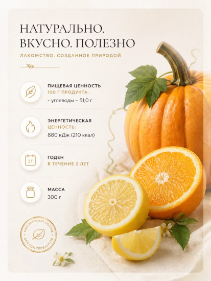 Конфитюр из тыквы с апельсином и лимоном