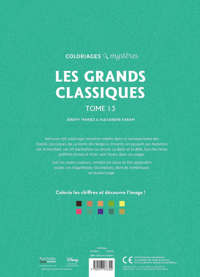 Раскраска по номерам «Les Grands classiques Tome 13»