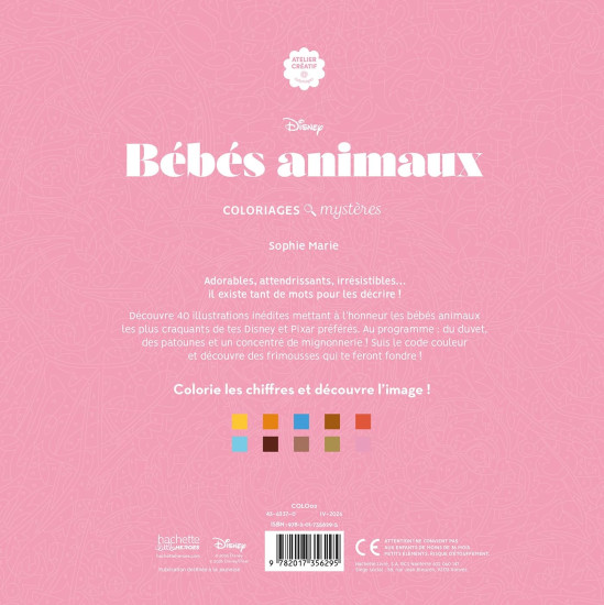 Раскраска по номерам «Bébés animaux»