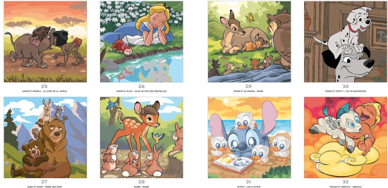 Раскраска по номерам «Bébés animaux»