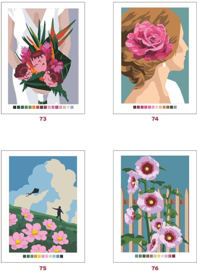 Раскраска по номерам «Fleurs»