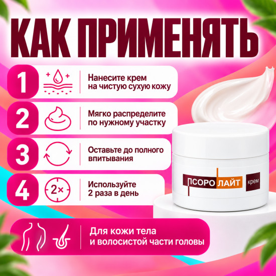 Крем для ухода за кожей при псориазе с салициловой кислотой Псоролайт