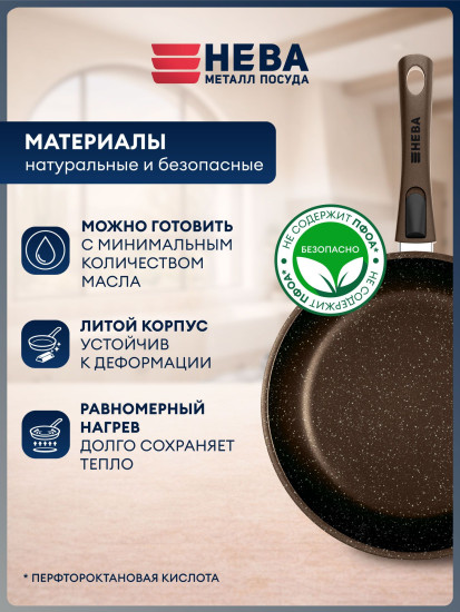 Сковорода литая со съемной ручкой «Этна»