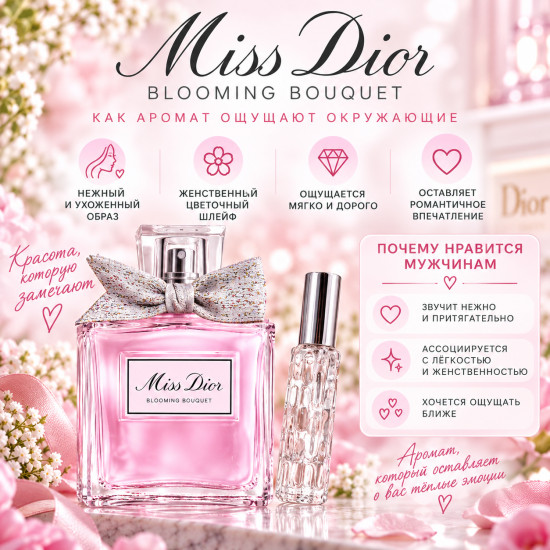 Miss Dior Blooming Bouquet женские духи на основе французских масел