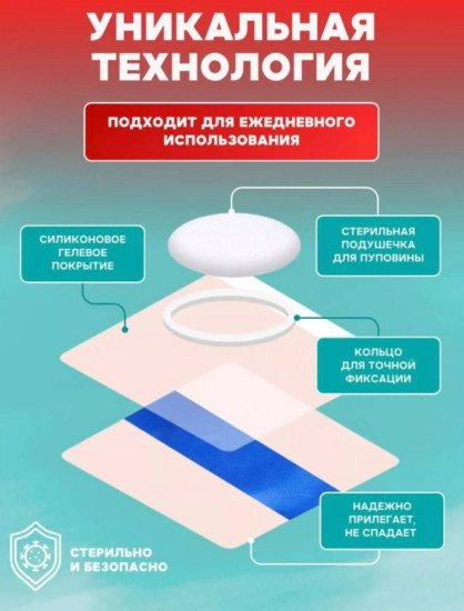Детский пластырь-бандаж от пупочной грыжи фиксатор на брюшной отдел размер универсальный белый, голубой