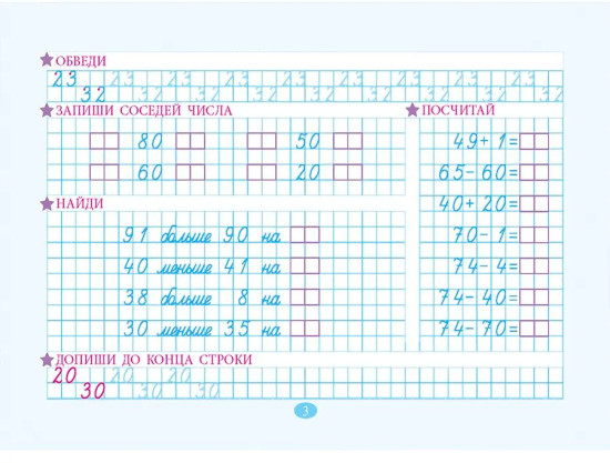 Тренажёр по устному счёту и письму цифр. Сложение и вычитание в пределах 100