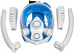 Полнолицевая маска для снорклинга с двумя трубками - Фото 2