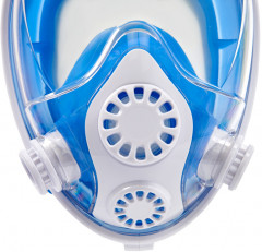 Полнолицевая маска для снорклинга с двумя трубками - Фото 4