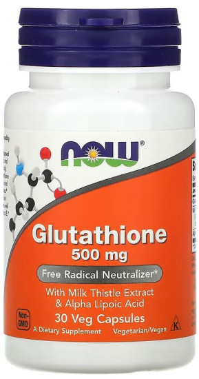 Glutathione, Глутатион, 500 мг, 30 капсул для здоровья печени