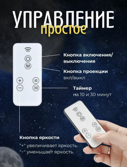 Ночник подарочный проектор Луна