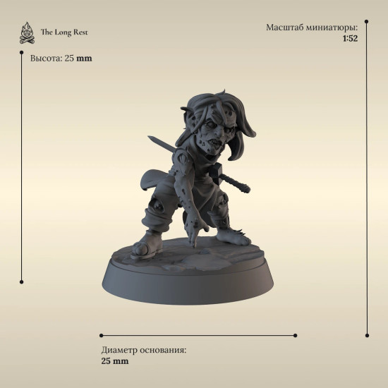 Зомби — миниатюры днд(D&D) (6 шт.)