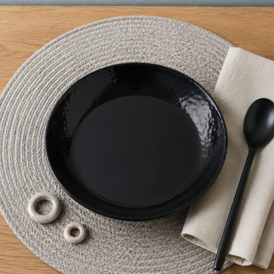 Тарелка суповая Pampille black