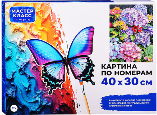 Картина по номерам «Гортензии»