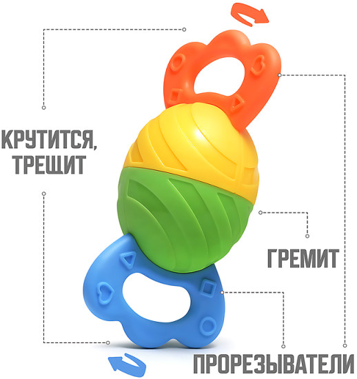 Набор погремушек «Забавные зверята»
