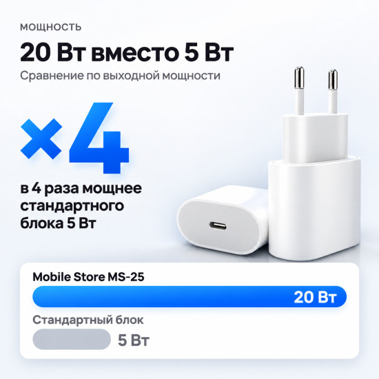 Сетевое зарядное устройство Mobile Store MS-25
