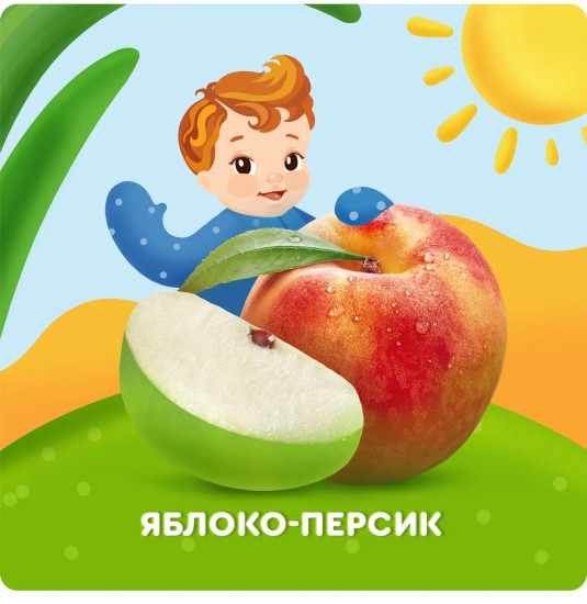 Пюре фруктовое «Яблоко-персик»
