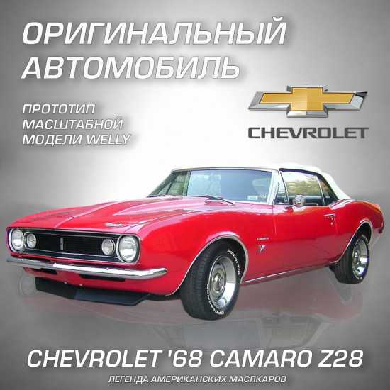 Детская металлическая машинка Шевроле 68 Камаро З28