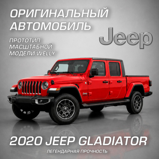 Детская металлическая машинка 2020 Джип Гладиатор