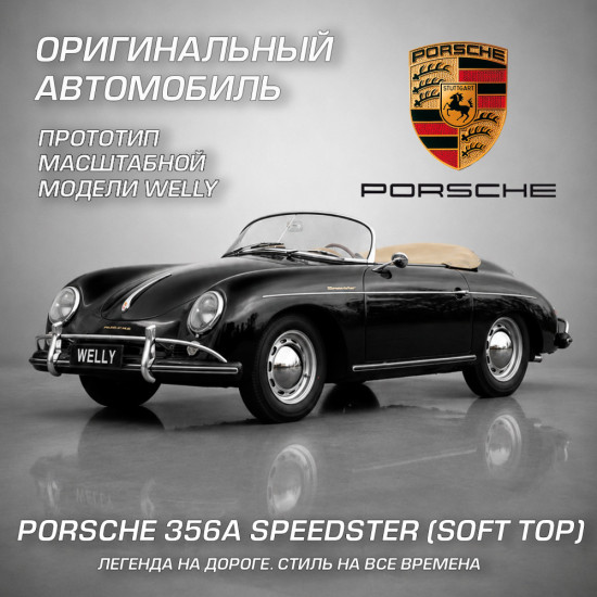 Детская металлическая машинка Порше 356А Спидстер