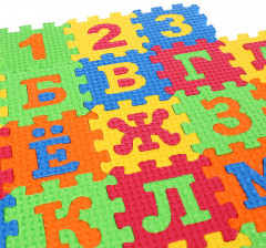 Мини-коврик сборный «Пазлы с буквами и цифрами» - Фото 4