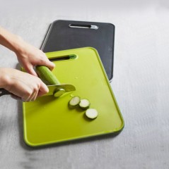 Доска разделочная с ножеточкой «Slice&Sharpen Large», серая - Фото 1