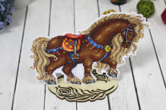 Набор для вышивания на пластиковой канве «Богатырский конь» - Фото 1