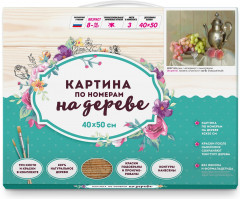 Картина по номерам на дереве «Бузин. Натюрморт с виноградом» - Фото 1