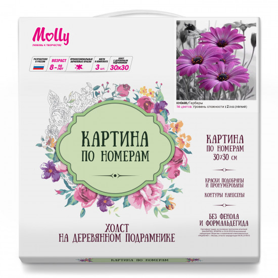 Картина по номерам «Герберы»