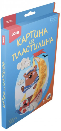 Картина из пластилина «Мишка моряк»