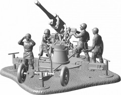 Модель сборная «Советское зенитное орудие 52-К» - Фото 4