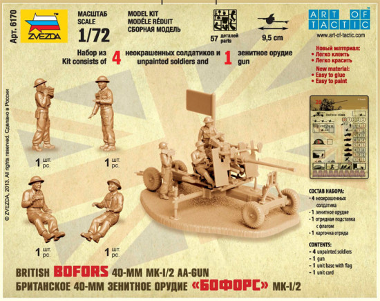 Модель сборная «Британское зенитное орудие MK-1/2»