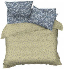 Комплект постельного белья «Olive-Bright Blue Cranes» (1,5-спальный, бязь, 2 наволочки 70х70) - Фото 1