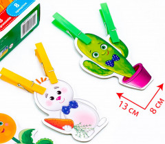 Игра развивающая с прищепками «Смешная компания» - Фото 2