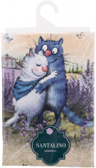 Полотенце кухонное «Синие коты. Лаванда» - Фото 1