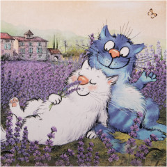 Фартук «Синие коты. Лаванда» - Фото 2