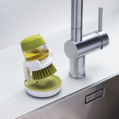 Щетка с дозатором моющего средства «Palm Scrub», зеленая - Фото 2