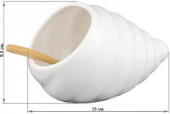 Банка для соли с деревянной ложкой «Ракушка» - Фото 1