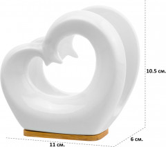 Салфетница на деревянной подставке «Сердце» - Фото 4